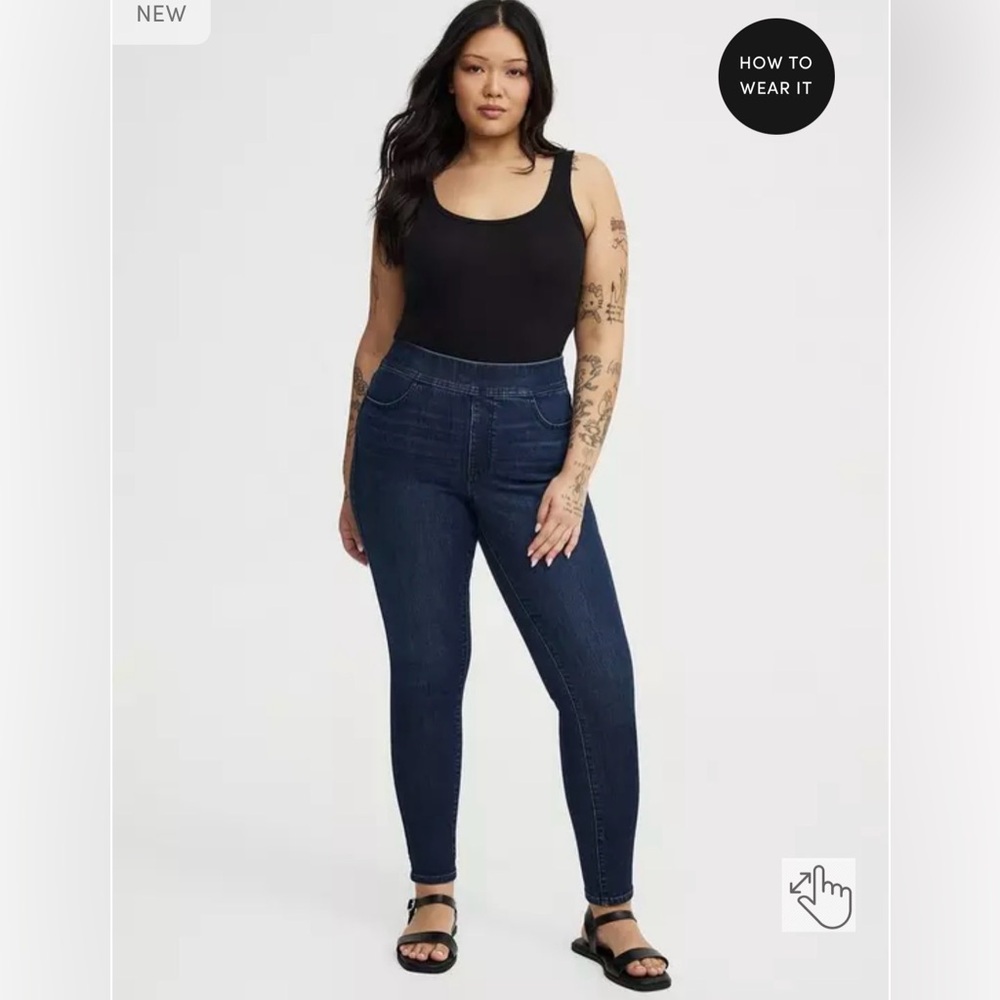 torrid Dark Navy Skinny Pull-On Jeans